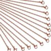 NBEADS 10 hebras 17.7 pulgadas chapado en oro rosa cadena_1