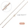 NBEADS 10 hebras 17.7 pulgadas chapado en oro rosa cadena_6