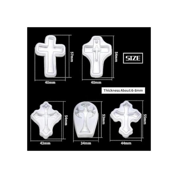 Hendevl Cross Molde de silicona para manualidades 5