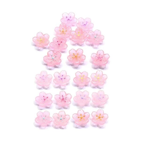 MSCFTFB 30 piezas de resina mixta de flores de Sakura con