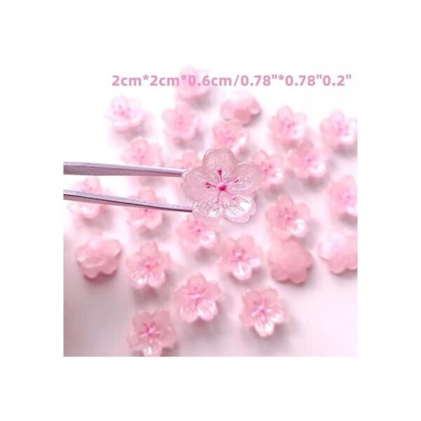 MSCFTFB 30 piezas de resina mixta de flores de Sakura con