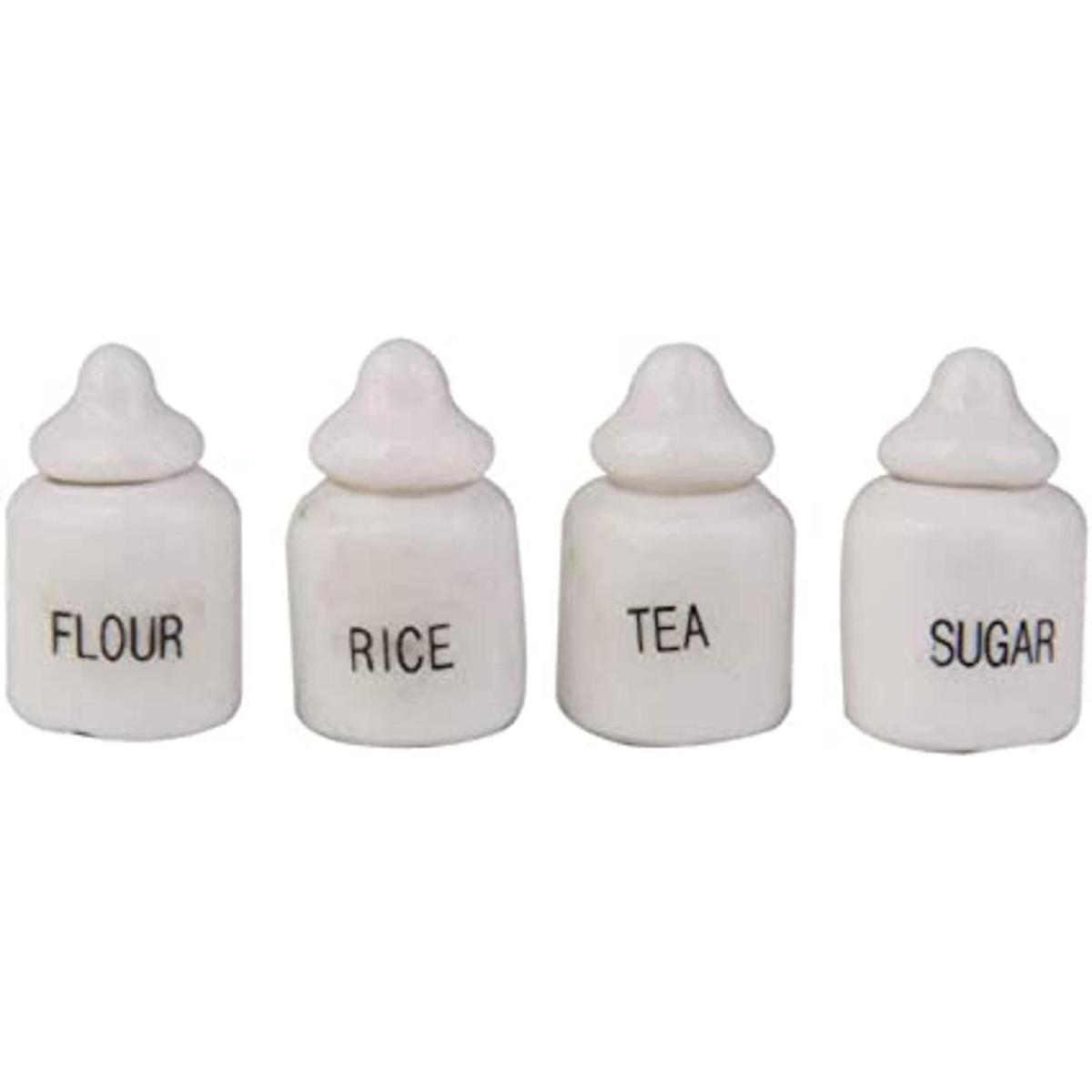 EatingBitingR Juego de 4 tarros de azúcar en miniatura