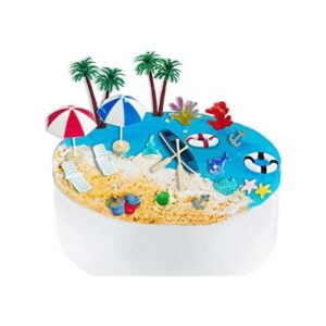 Juego de 21 piezas de decoración para pasteles de playa_1