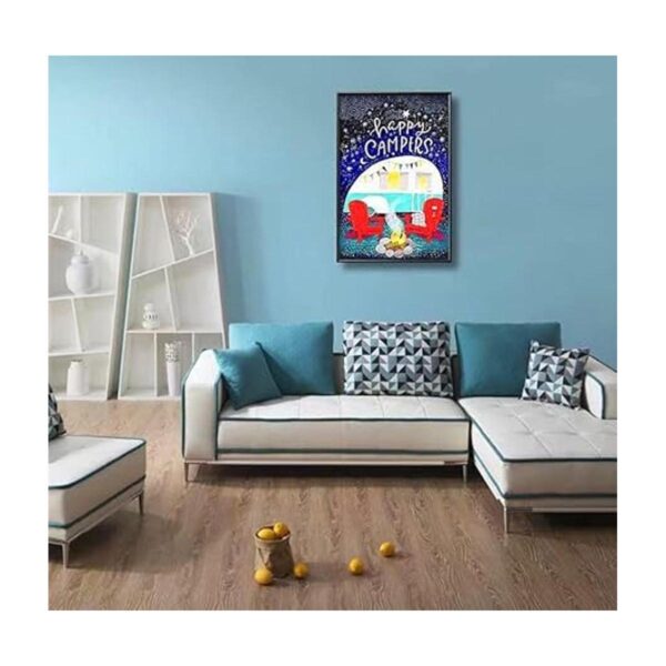 NIHOJIUMA Happy Camping DIY Kit de pintura de diamantes_3
