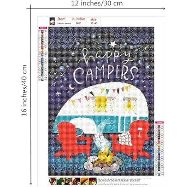 NIHOJIUMA Happy Camping DIY Kit de pintura de diamantes_4
