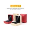LamQee Caja de anillos de compromiso con luz LED de