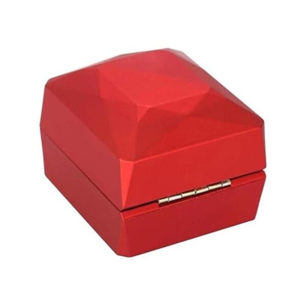 LamQee Caja de anillos de compromiso con luz LED de