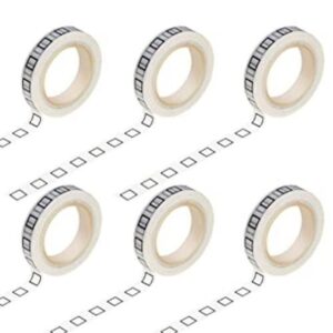 NUOMI 6 cintas adhesivas Washi de 0.39 pulgadas 0.315
