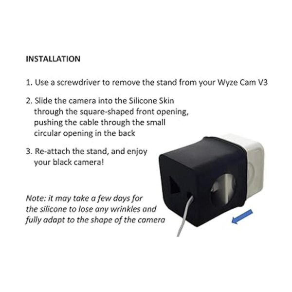 Funda de silicona para Wyze Cam V3 Protege cada lado de