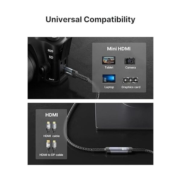 JSAUX Mini adaptador HDMI a HDMI cable mini HDMI macho a_4