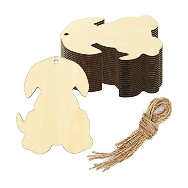 Creaides Adornos de madera para perro para colgar en