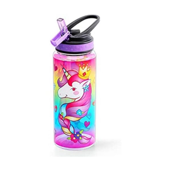 HomTune Bonita botella de agua con popote para niños en la_1