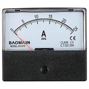 Amperímetro de Baomain DH670 DC 025A Rectangular_1