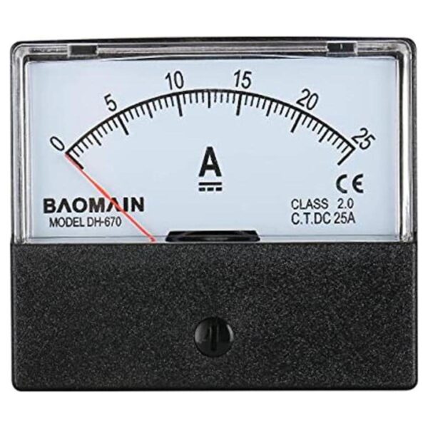 Amperímetro de Baomain DH670 DC 025A Rectangular_1