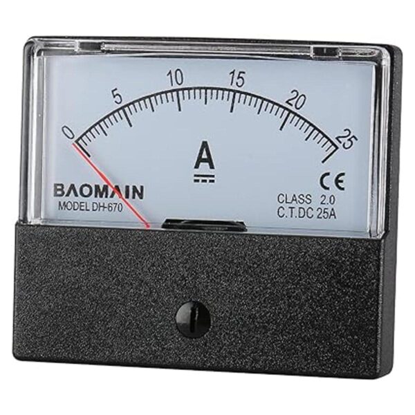 Amperímetro de Baomain DH670 DC 025A Rectangular_3
