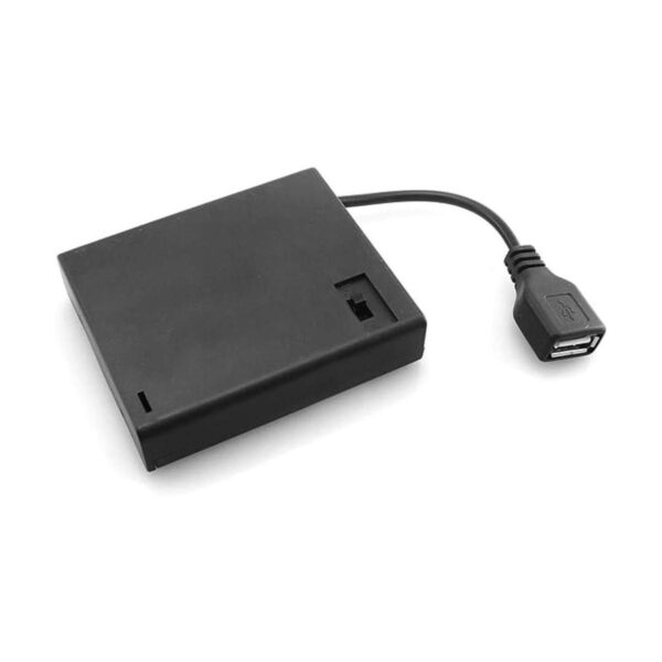 DGZZI USB hembra socket 4 AA batería caja titular con_1