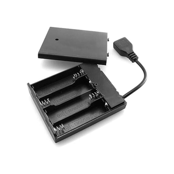 DGZZI USB hembra socket 4 AA batería caja titular con_3