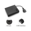 DGZZI USB hembra socket 4 AA batería caja titular con_2