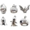Honbay 50 colgantes de aleación de Halloween de plata