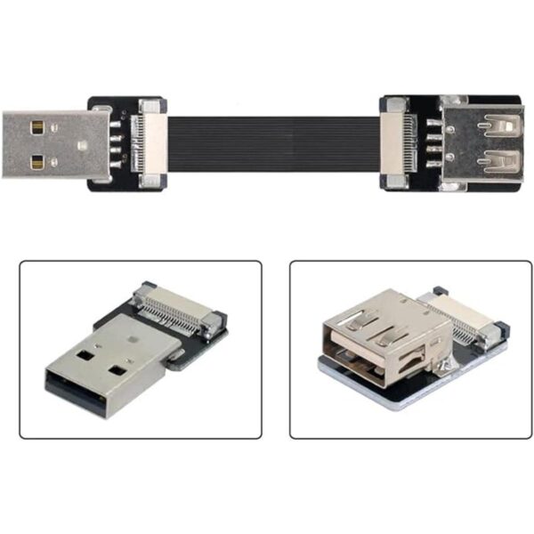 ChenYang CY Flat Slim FPC USB 2.0 TipoA macho a hembra_4