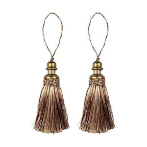 HedongHexi Paquete de 2 borlas de borla con bucles hechas