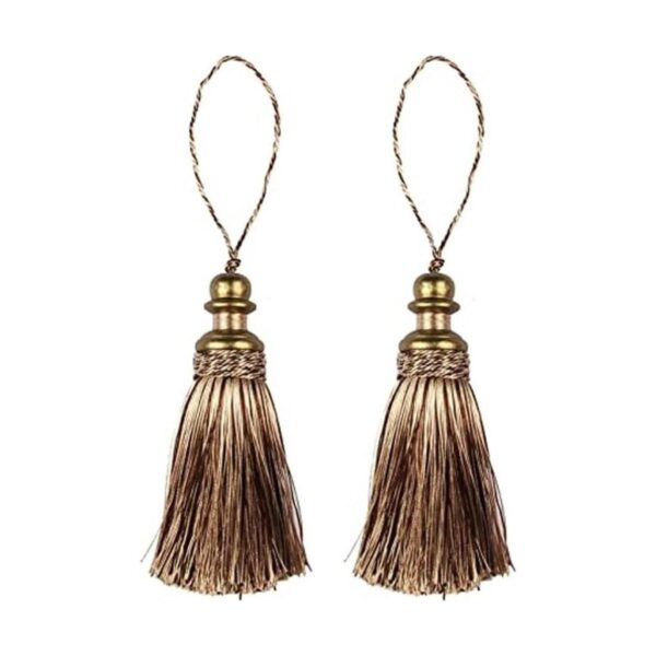 HedongHexi Paquete de 2 borlas de borla con bucles hechas