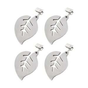 Honbay Juego de 4 pinzas de metal para mantel de acero
