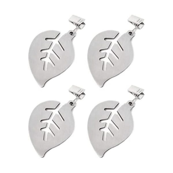 Honbay Juego de 4 pinzas de metal para mantel de acero