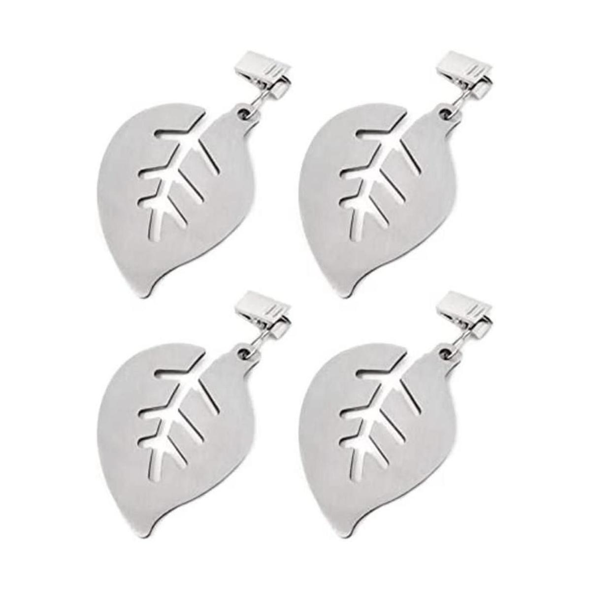 Honbay Juego de 4 pinzas de metal para mantel de acero