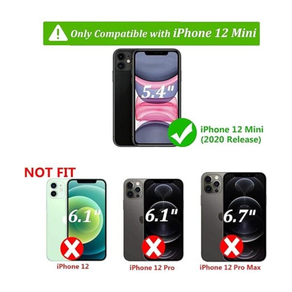 Funda tipo cartera diseñada para iPhone 12 Mini para_2
