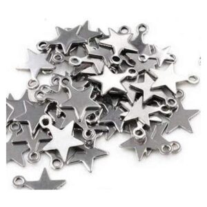 40 colgantes de estrella de plata plana de 0.394 x 0.315_1