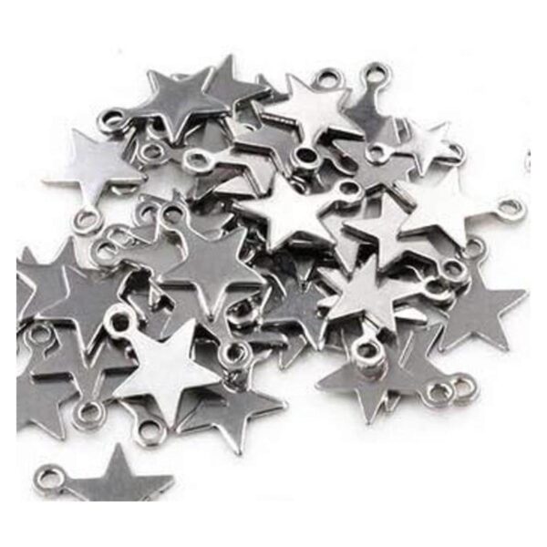 40 colgantes de estrella de plata plana de 0.394 x 0.315_1