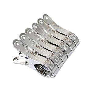 FOMMEN Paquete de 6 pinzas grandes de metal resistentes_1