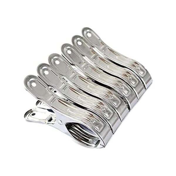 FOMMEN Paquete de 6 pinzas grandes de metal resistentes_1