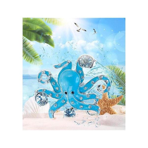 Cota Global Luz Azul y Plata Pulpo espumoso Imán 2