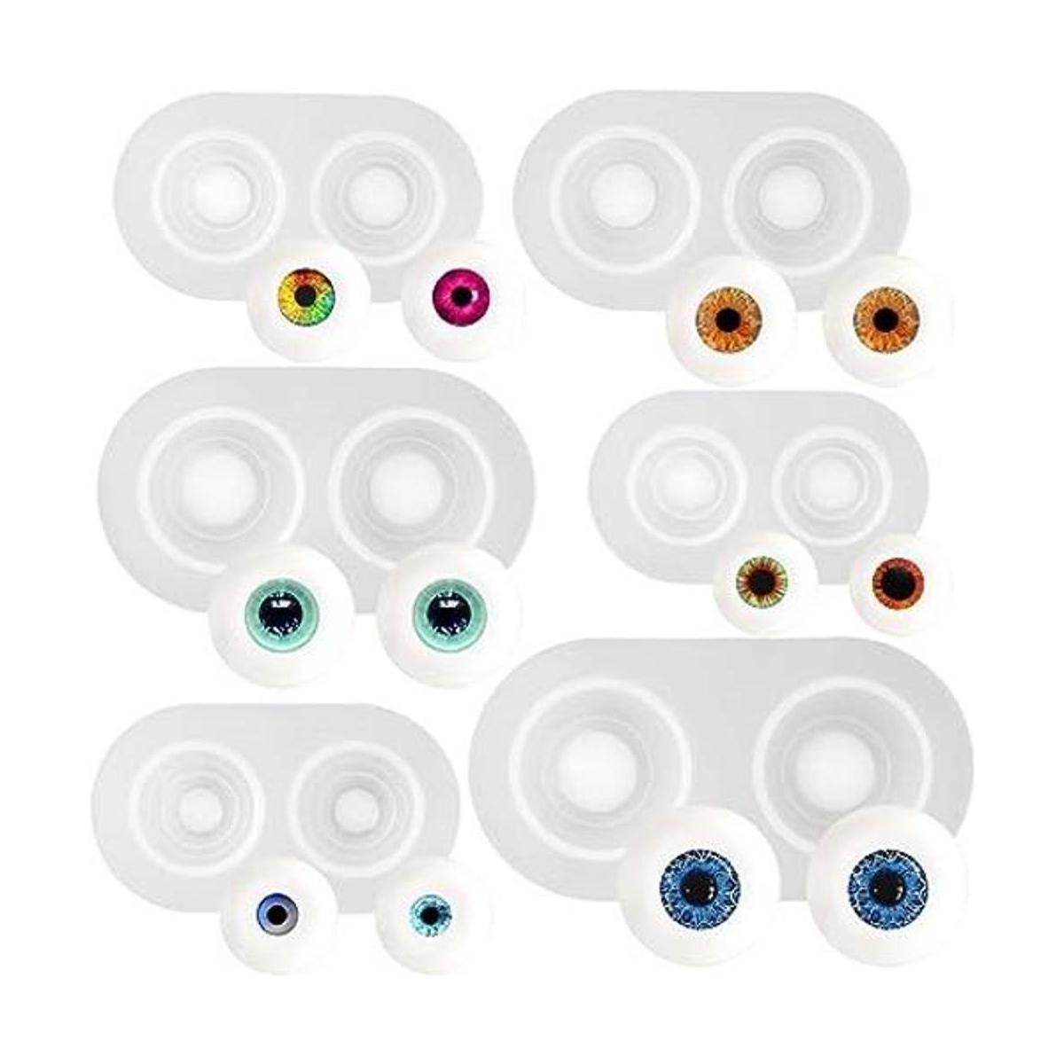 Funshowcase Moldes de silicona con cúpula de globo ocular