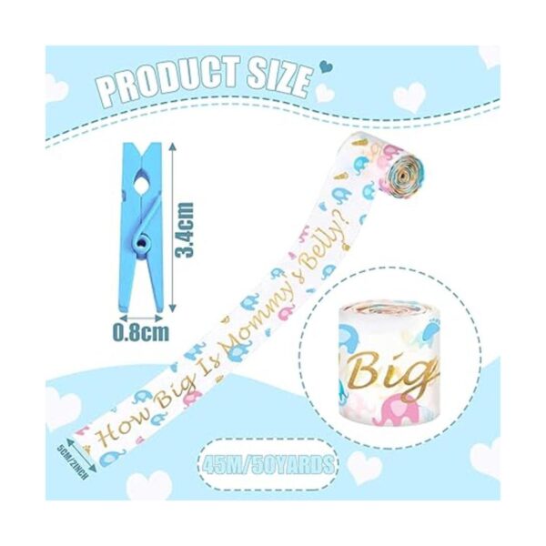 Juego de juegos de baby shower 2 rollos de cinta métrica