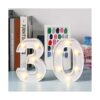 Decoraciones de cumpleaños número 30 letras iluminadas_3