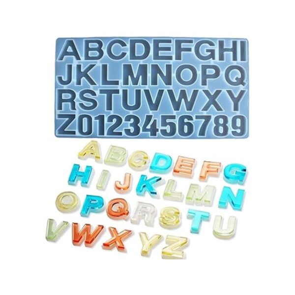 Letter Resin MoldsBackward Number Alphabet Jewelry