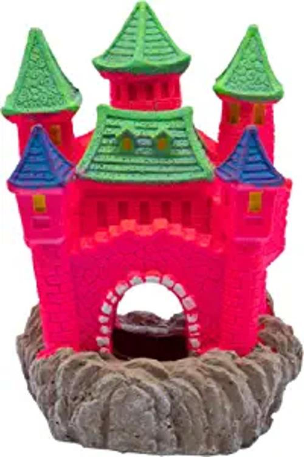 GloFish Adorno de castillo grande colorido decoración de
