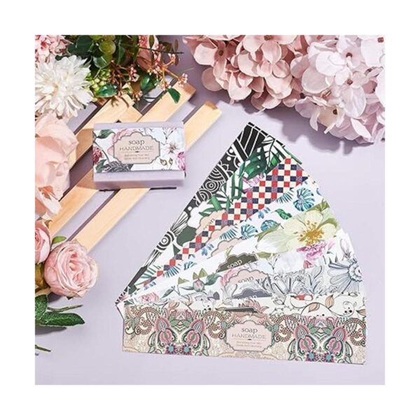 PH PandaHall 90pcs Jabón Envoltura 9 Estilo Flor Wrap