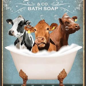 Decoración divertida de vacas para baño decoración de