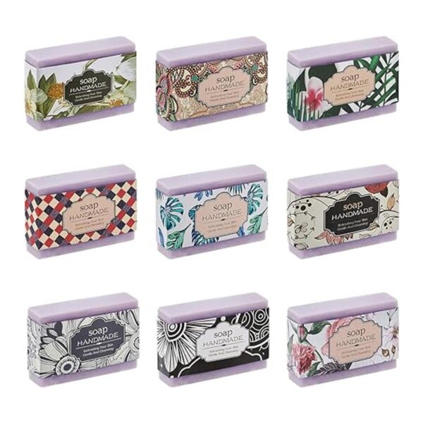 PH PandaHall 90pcs Jabón Envoltura 9 Estilo Flor Wrap