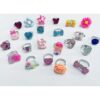 Juego de 24 anillos para niñas anillos de vestir para_5