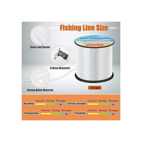 Cuerda de pesca fuerte transparente alambre de pesca