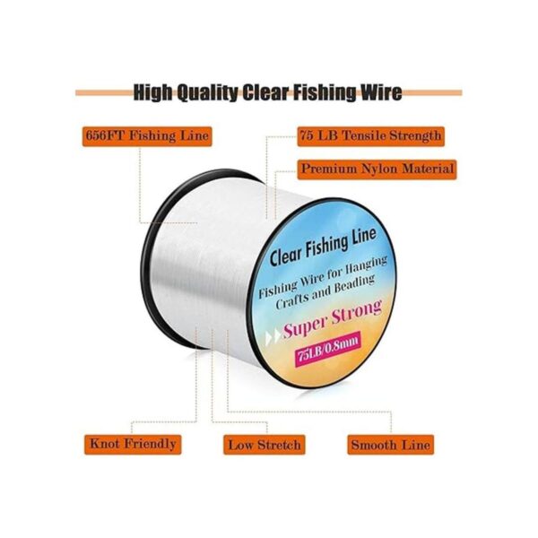 Cuerda de pesca fuerte transparente alambre de pesca