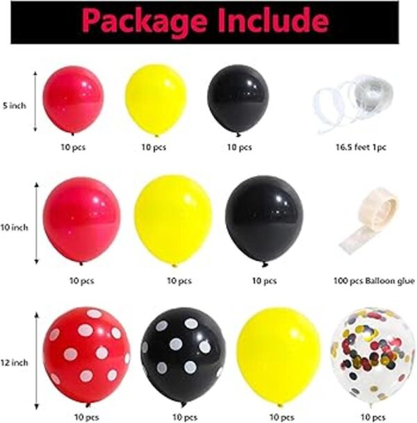 Kit de guirnalda de globos de ratón 100 globos de confeti_2