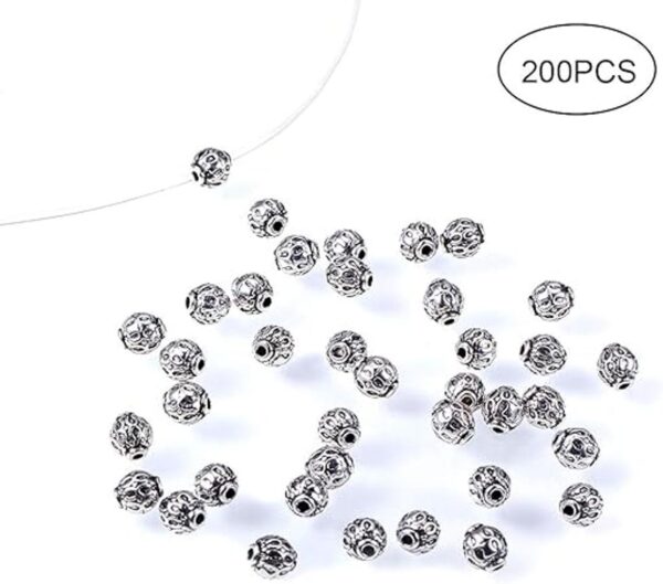 PH PandaHall 200 cuentas espaciadoras redondas de aleación