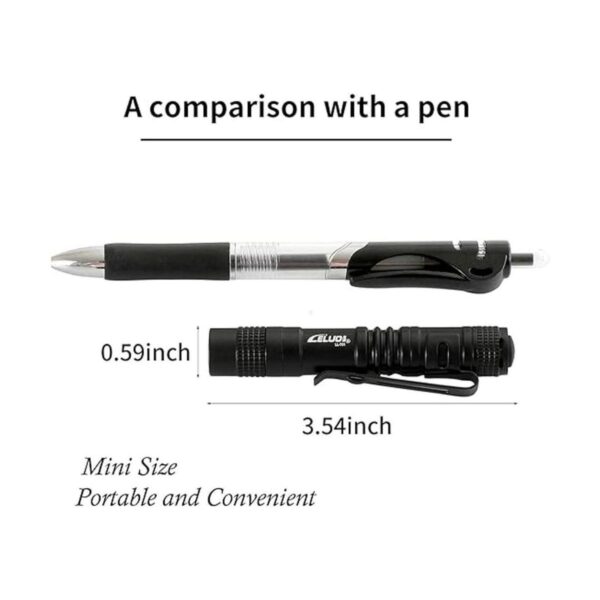 LELUO Handheld Pen Flashlight 150 Lumens Lamp Clip Mini