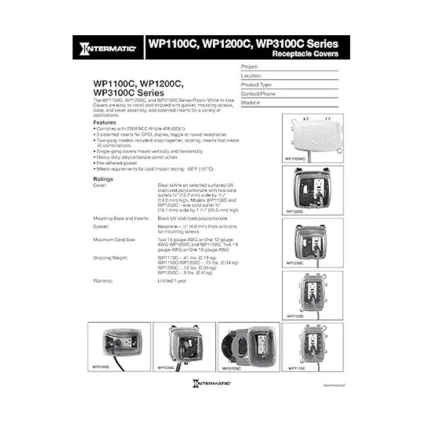 Intermatic WP3100C Cubierta de plástico resistente a la_2